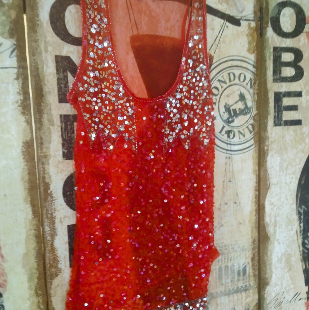 New Bke the buckle sheet sequin tank xs